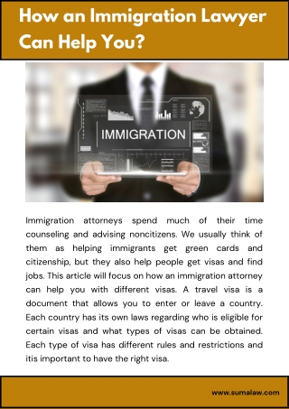 How an Immigration Lawyer Can Help You?
