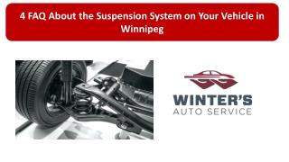 4 FAQ About the Suspension System on Your Vehicle in Winnipeg