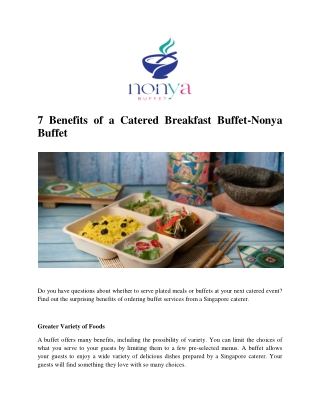 7 Benefits of a Catered Breakfast Buffet