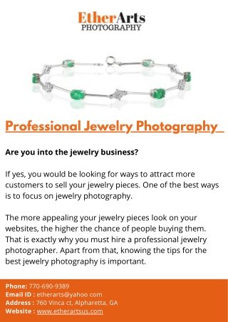 Professional Jewelry Photography