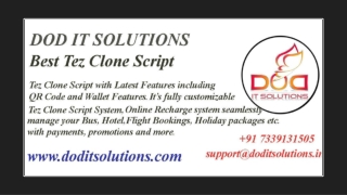 Readymade Best Tez Clone Script - DOD IT Solutions