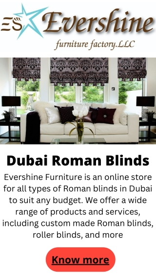 Dubai Roman Blinds