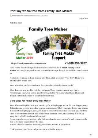 Print my whole tree from Family Tree Maker