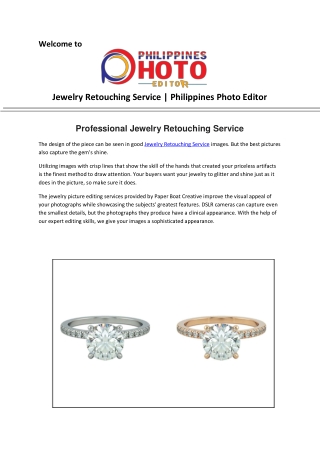 Jewelry Retouching Service