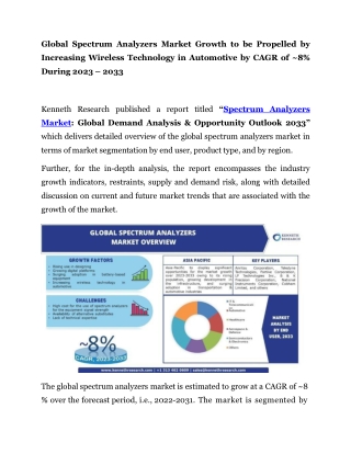 Global Spectrum Analyzers Market PR