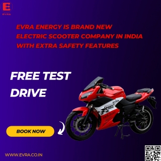 Evra Energy is Brand New Electric Scooter Company in India with Extra Safety Features