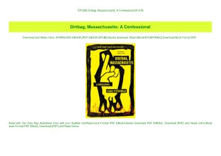 EPUB$ Dirtbag  Massachusetts A Confessional [R.A.R]