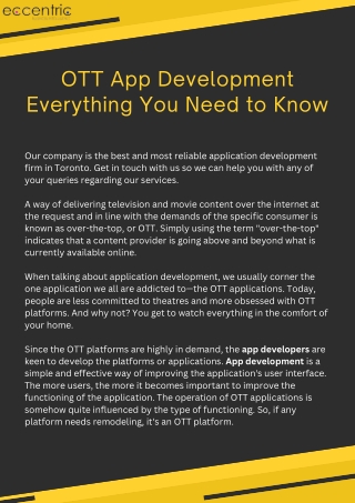 OTT App Development Everything You Need to Know