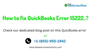 How to fix QuickBooks Error 15222. [Solved]