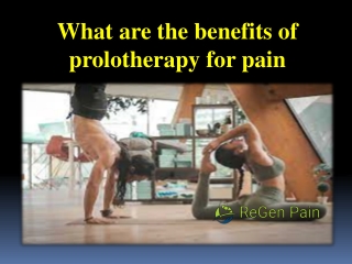 What are the benefits of prolotherapy for pain