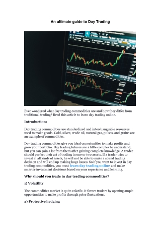 An ultimate guide to Day Trading