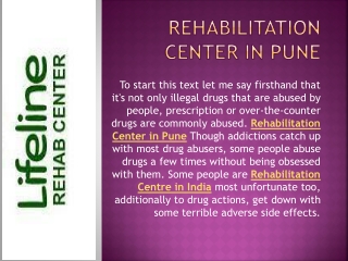 Rehabilitation Center in Pune