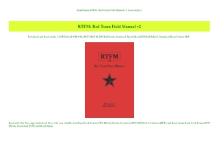 ReadOnline RTFM Red Team Field Manual v2 {read online}