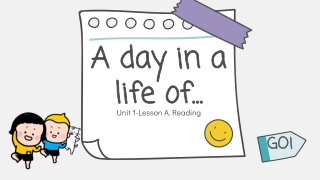 TIẾNG ANH LỚP 10 - UNIT 1 : A DAY IN THE LIFE OF