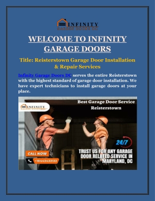 Reisterstown Garage Door Installation & Repair Services