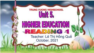 Tiếng anh 12 - Unit 5: Higher Education