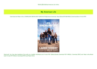 READ [EBOOK] My American Life Online