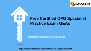 2022 Update Salesforce Certified CPQ Specialist Exam Dumps