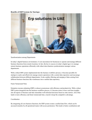 Erp solutions in UAE