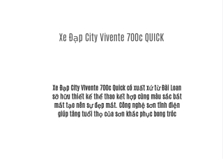 Xe Đạp City Vivente 700c QUICK