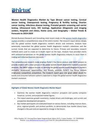 Women Health Diagnostics Market