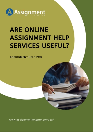 Are Online Assignment Help Services Useful?