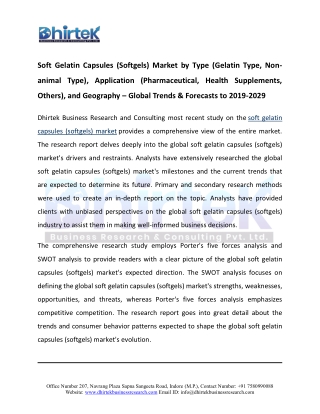 Soft Gelatin Capsules (Softgels) Market