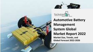 Automotive Battery Management System Global Market Size, Share, Growth, Trends, By Propulsion Type, By Vehicle Type, Reg