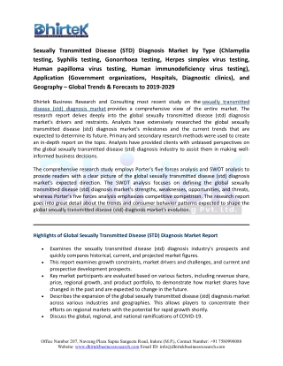 Sexually Transmitted Disease (STD) Diagnosis Market