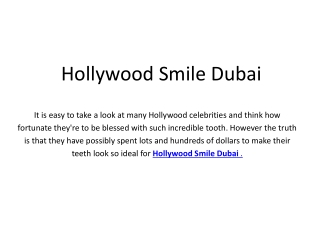 Hollywood Smile Dubai