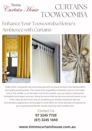 Curtains Toowoomba