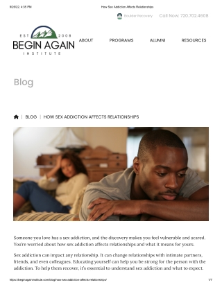 How Sex Addiction Affects Relationships