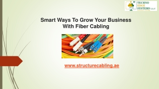 Smart Ways To Grow Your Business With Fiber Cabling