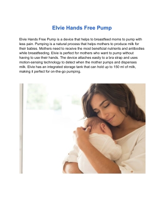 Elvie Hands Free Pump