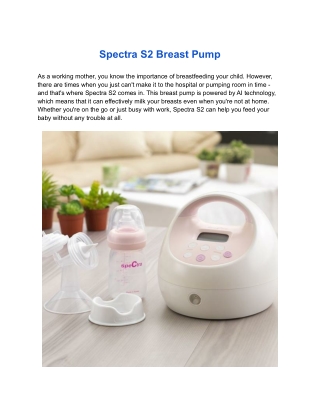 Spectra S2 Breast Pump