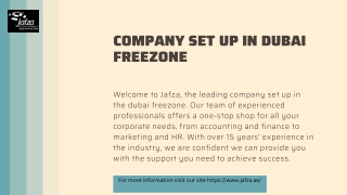 Dubai Freezone Company Formation