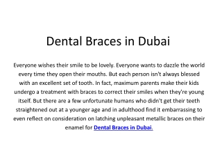 Best Dental Braces Dubai