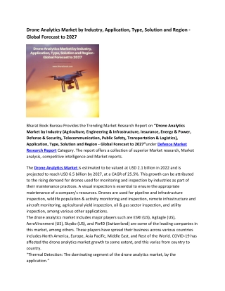 Global Drone Analytics Market Research Report 2022-2027