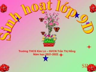 Bài giảng Sinh hoạt lớp Khối 9 - Sơ kết Tuần 8