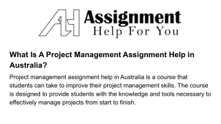 What-is-a-project-management-assignment-help-in-australia