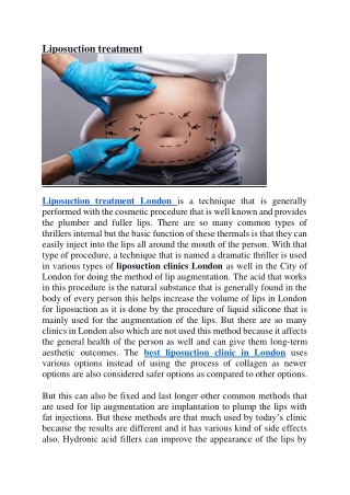 Liposuction treatment