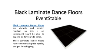 Black Laminate Dance Floors - EventStable
