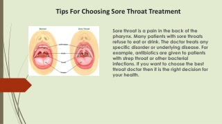 Sore Throat Treatment
