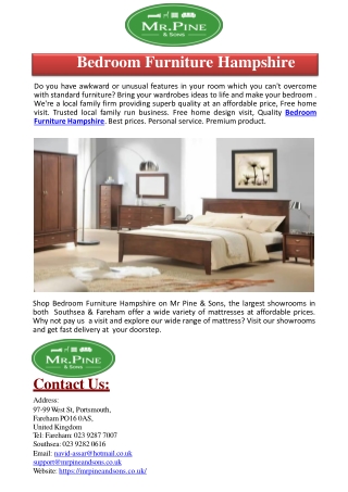 Bedroom Furniture Hampshire