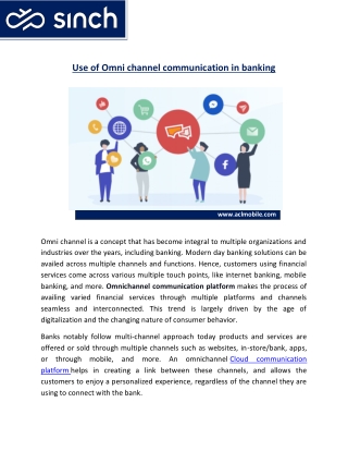 Use of Omni channel communication in banking