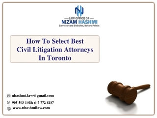 How To Select Best Civil Litigation Attorneys In Toronto