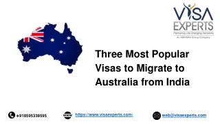 Three Most Popular Visas to Migrate to Australia from India