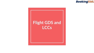 Flight GDS and LCCs