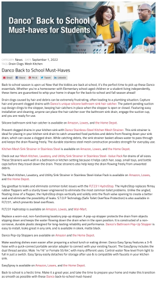 Danco Back to School Must-Haves