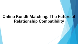 Online Kundli Matching